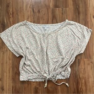 Cotton On Women's Floral Blouse - Cream and Pink